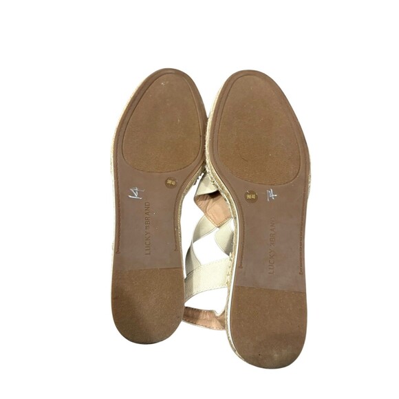 Lucky Brand Rifka Natural Canvas Slingback Espadrille‎ Shoes Flats Size 9 - Picture 6 of 7